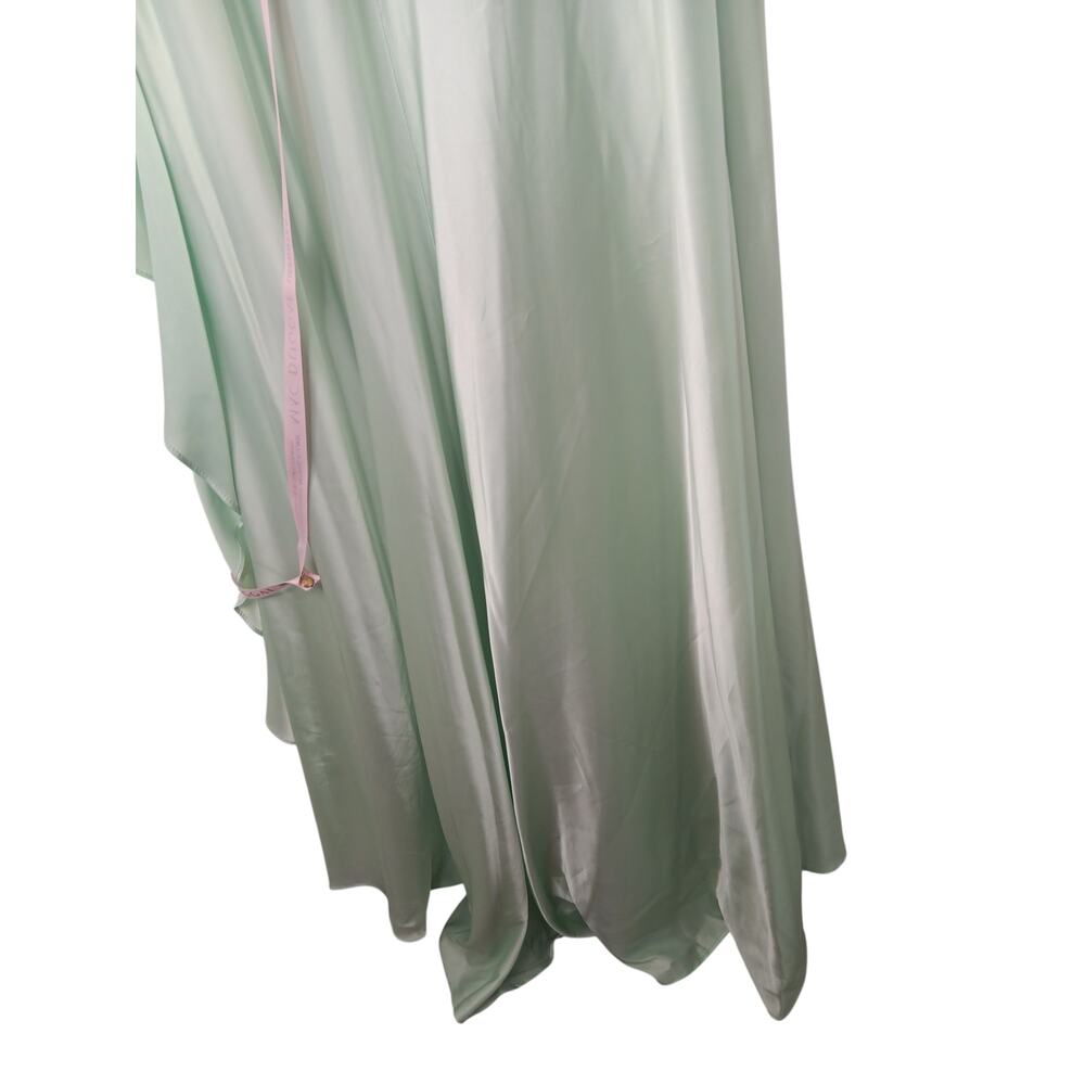 New with Tags Mac Duggal 67815 Ruffle Slit Dress 12 Mint Green Wedding Party - Picture 10 of 16